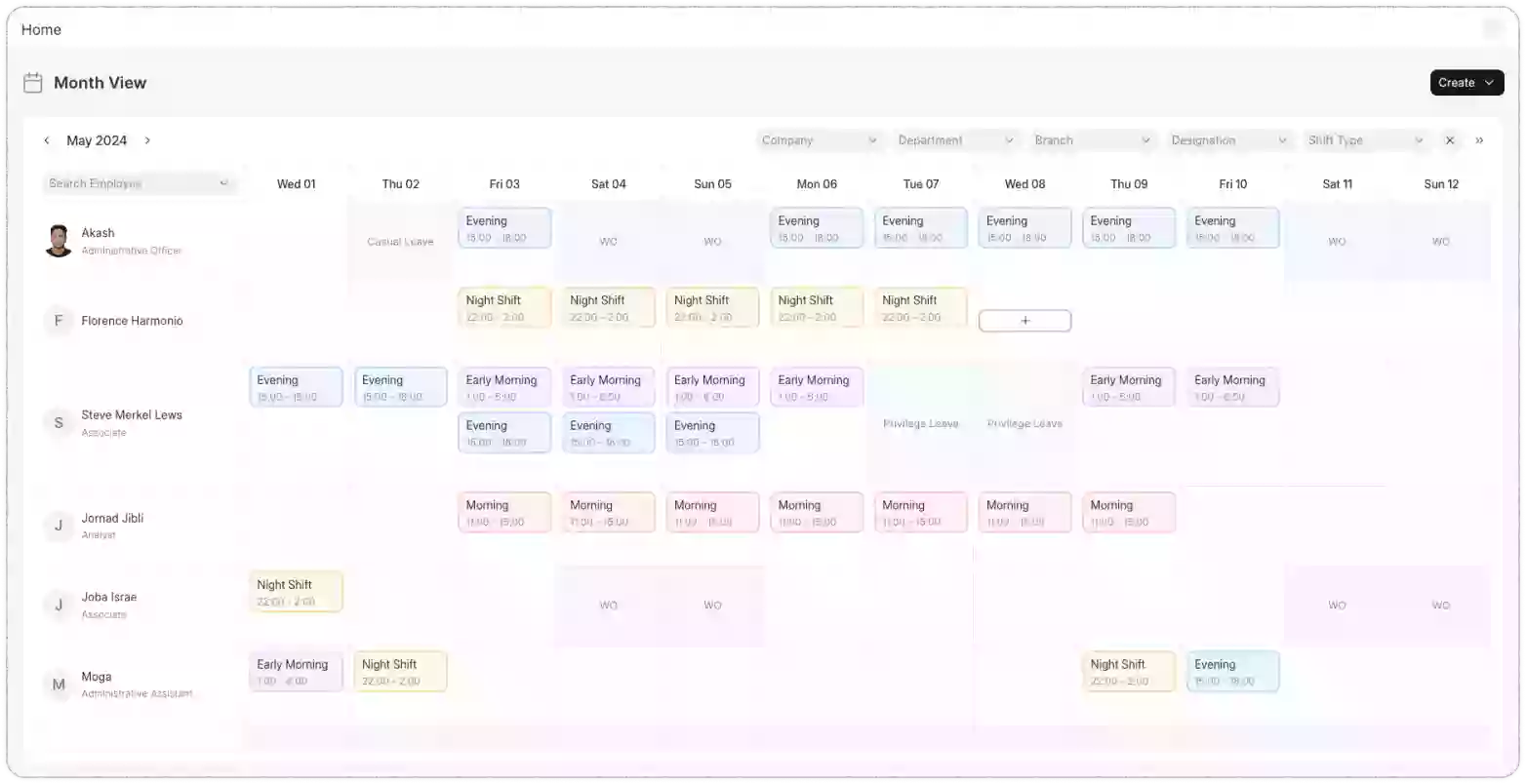 Roster Management Dashboard